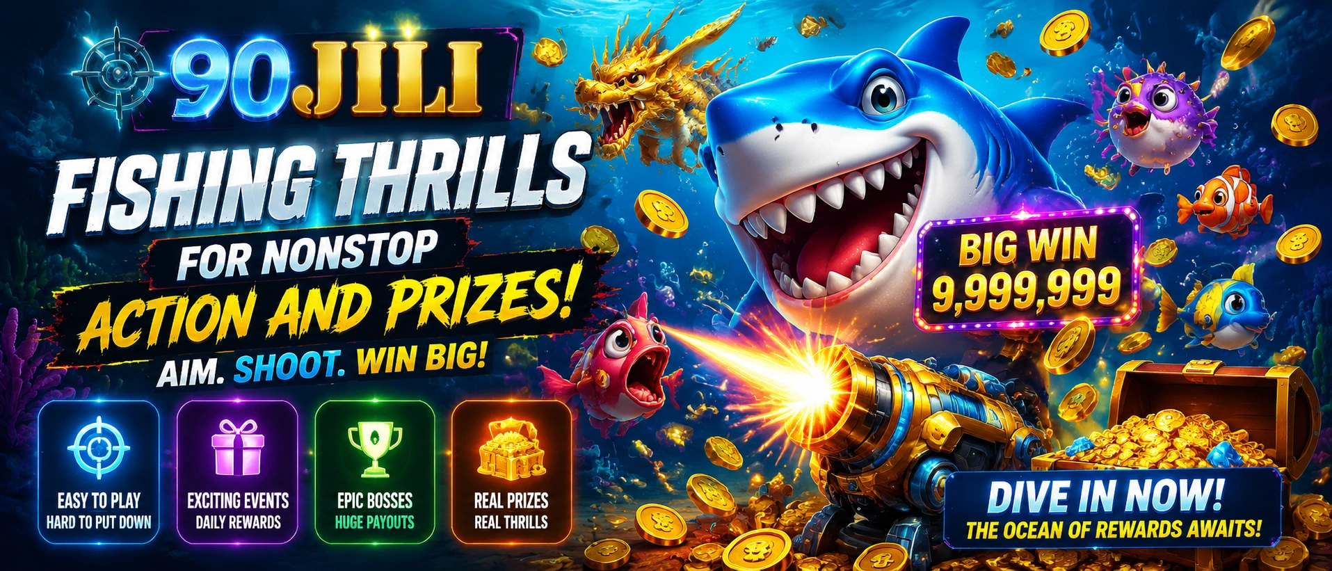 90JILI fishing game room visual 3