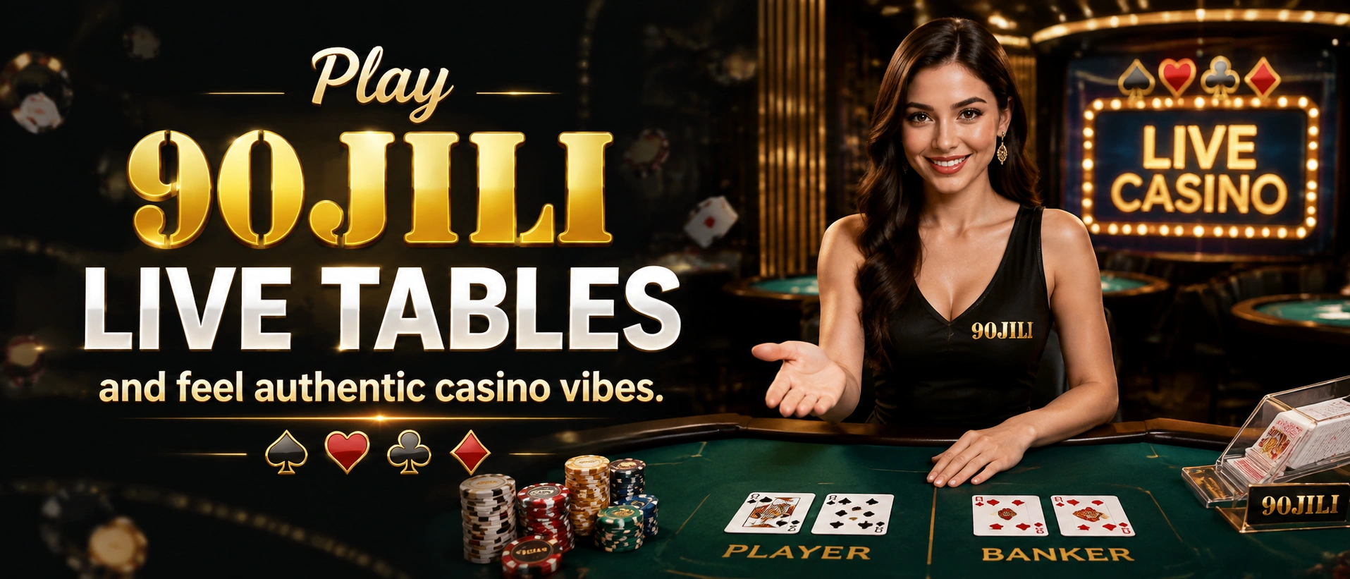 90JILI live casino lobby showcase