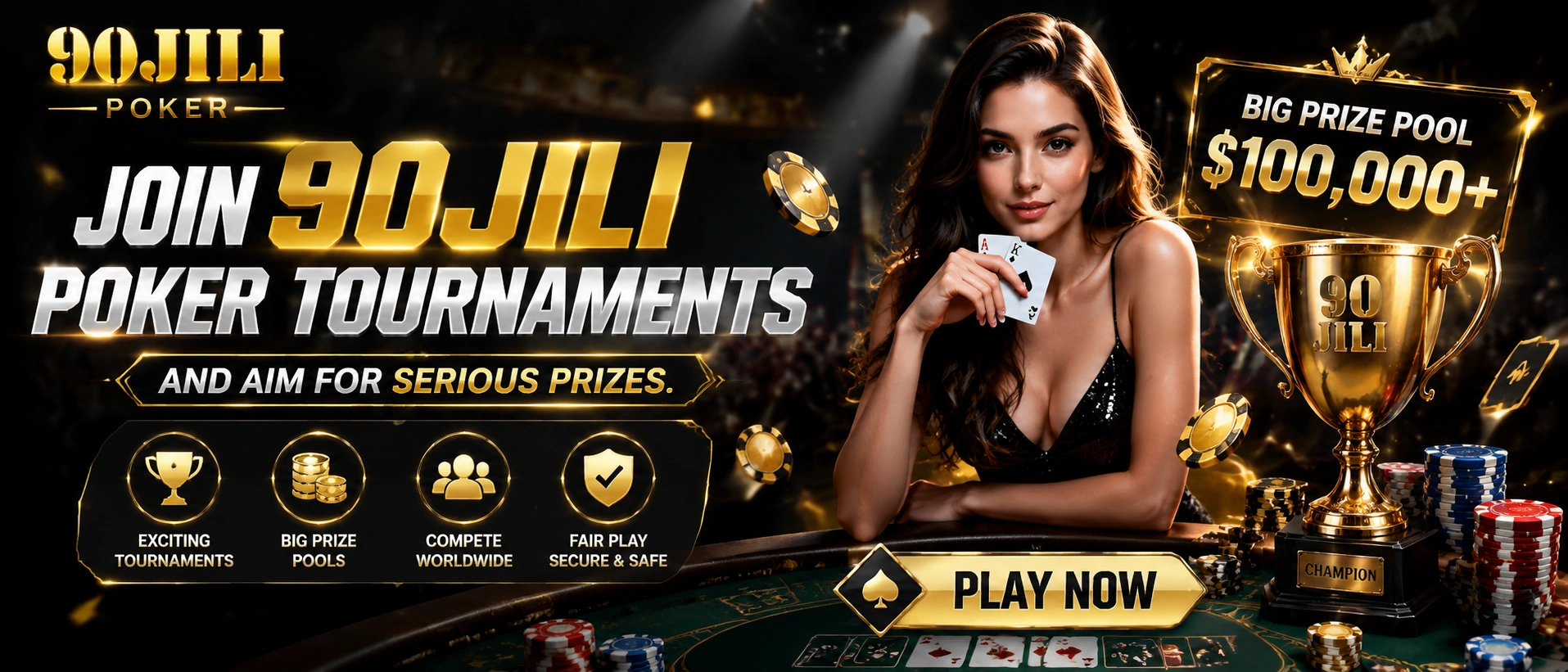 90JILI poker game guides and card layout