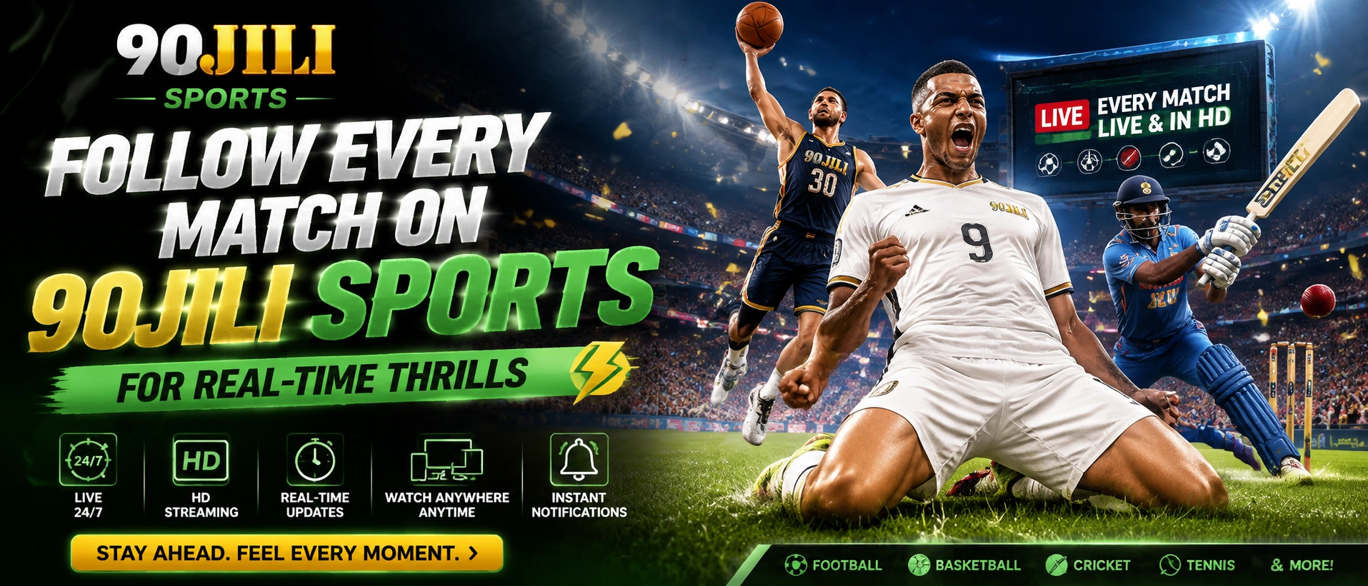 Sports browsing scene with mobile-friendly style